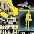 collage of march madness images for lexington, kentucky including a basketball hoop, player, horse racing, and historic building