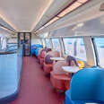 The mezzanine bistro on the new TGV-M line 